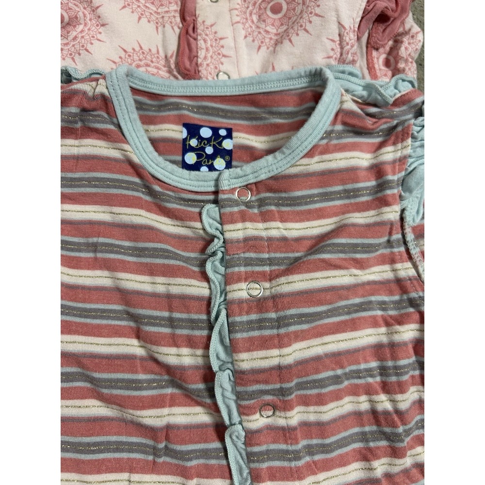 Kickee Pants Lot Footie Pajamas PJs Baby Girls Size 6-12 M - Picture 3 of 10